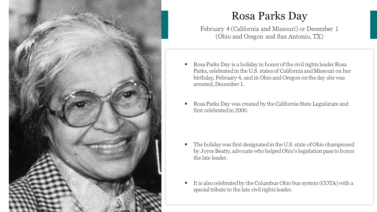 Free - Best Rosa Parks Day PowerPoint Templates Download